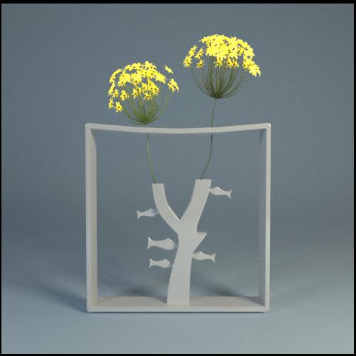Italian Design Vase + Flower preview image